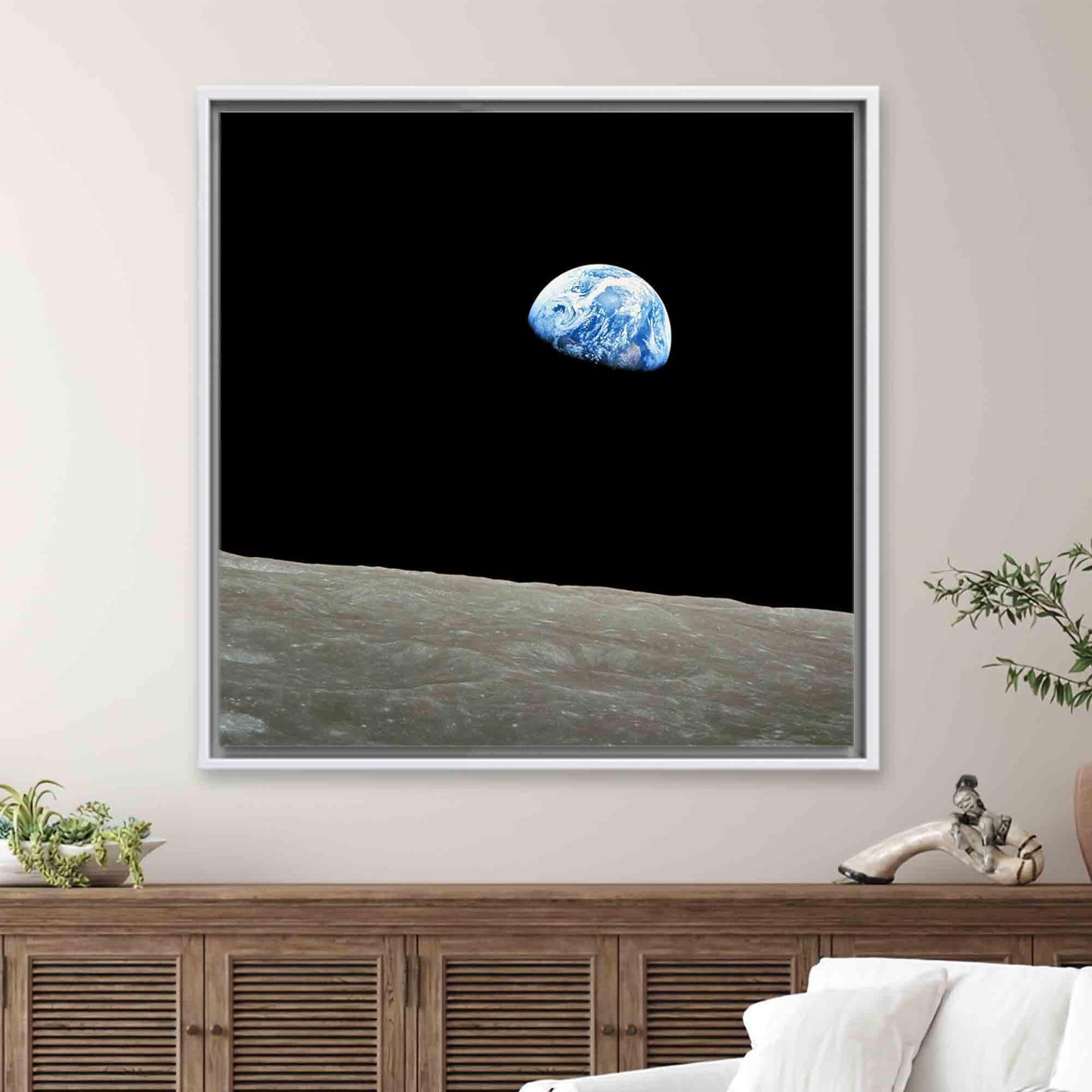 NASA Earthrise Landscape Space Canvas Print