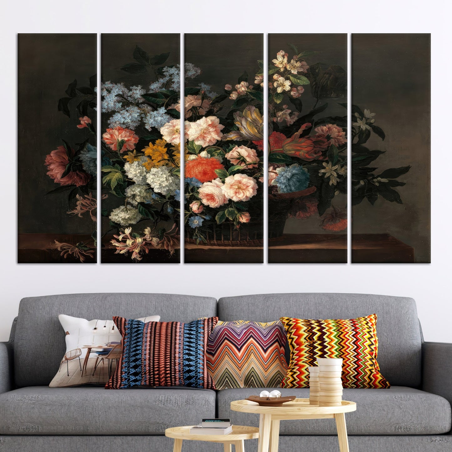 Floral 3D Flowers Canvas Print