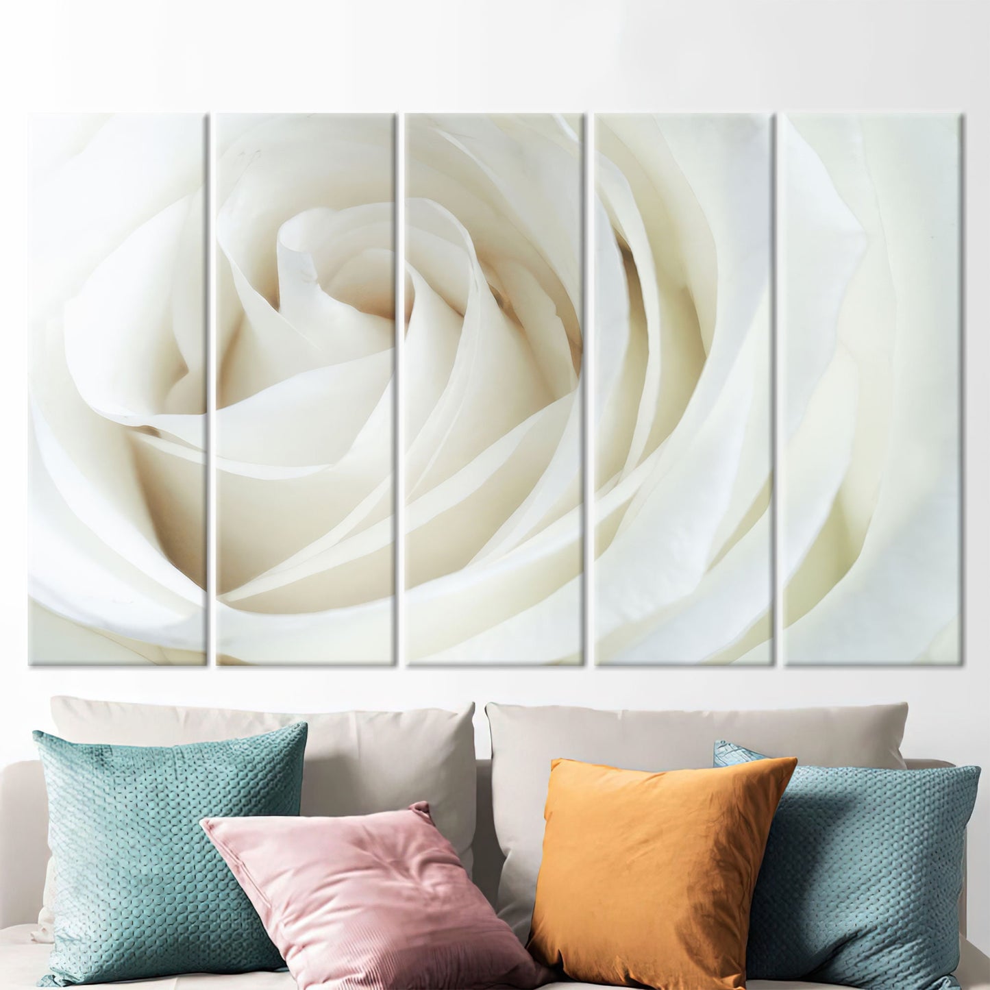 White Rose 3D Canvas Print