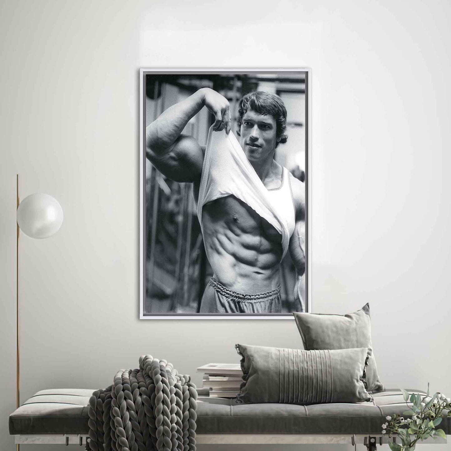 Arnold Schwarzenegger Man Cave Sport Canvas Print