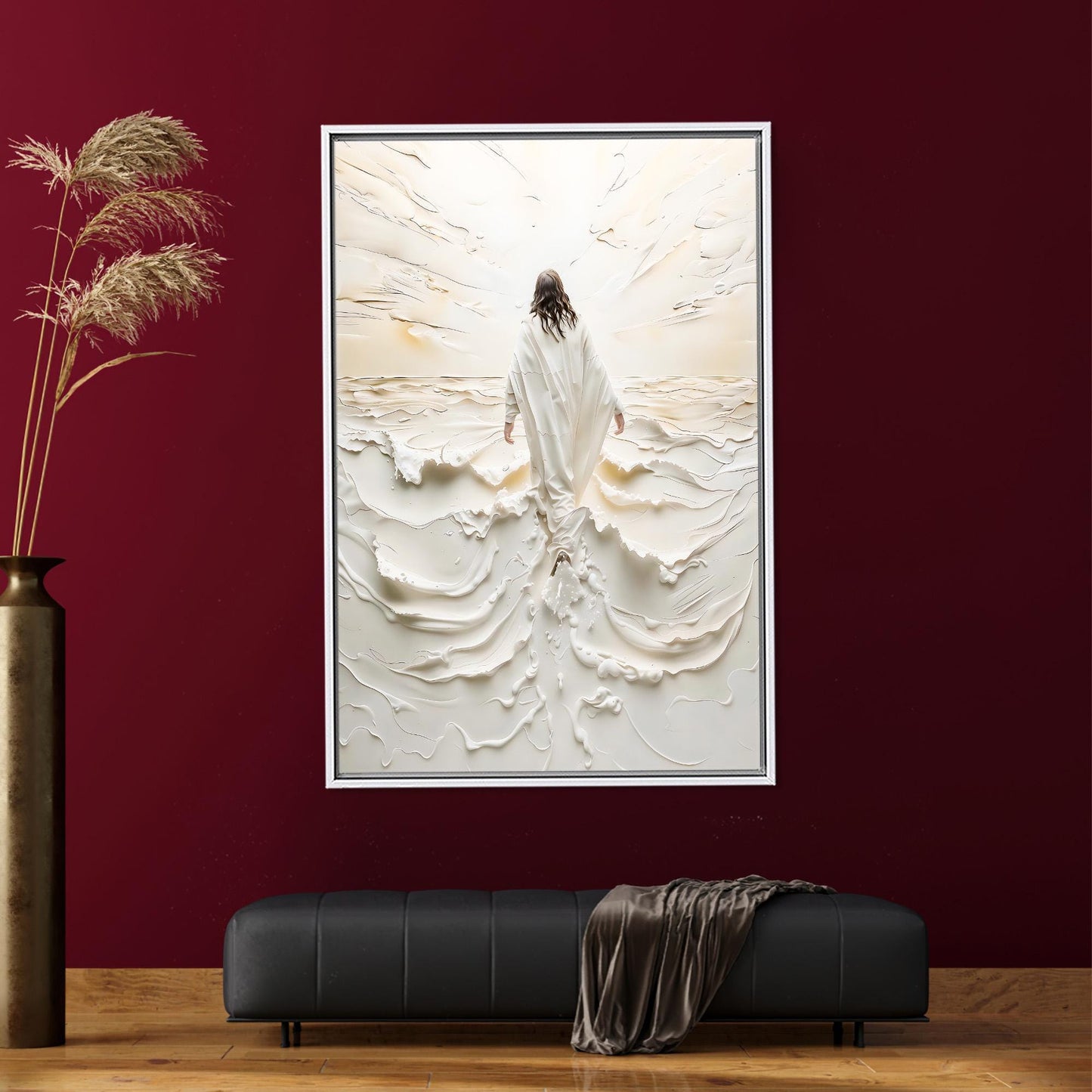 Spiritual Light Walk Abstract Jesus Canvas Print