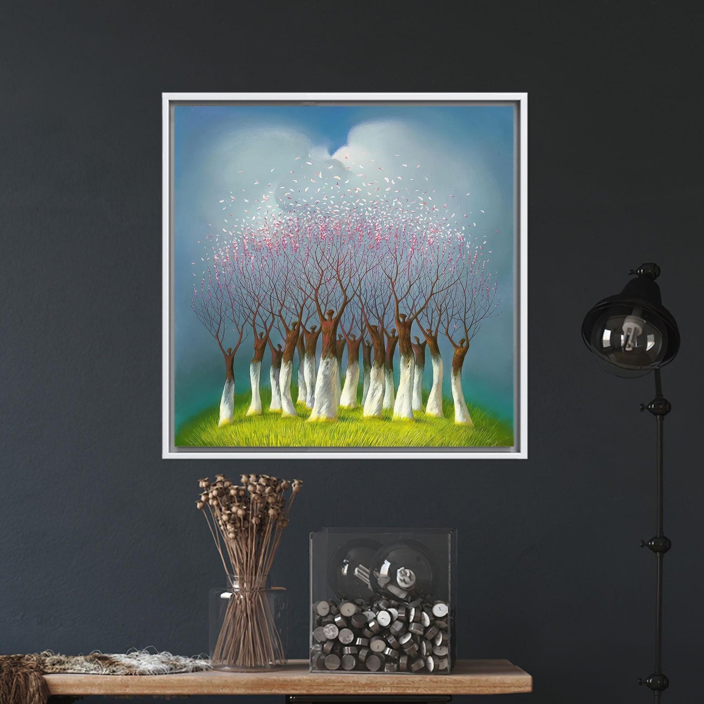 Whimsical Spring Nature Surreal Tree Canvas Print