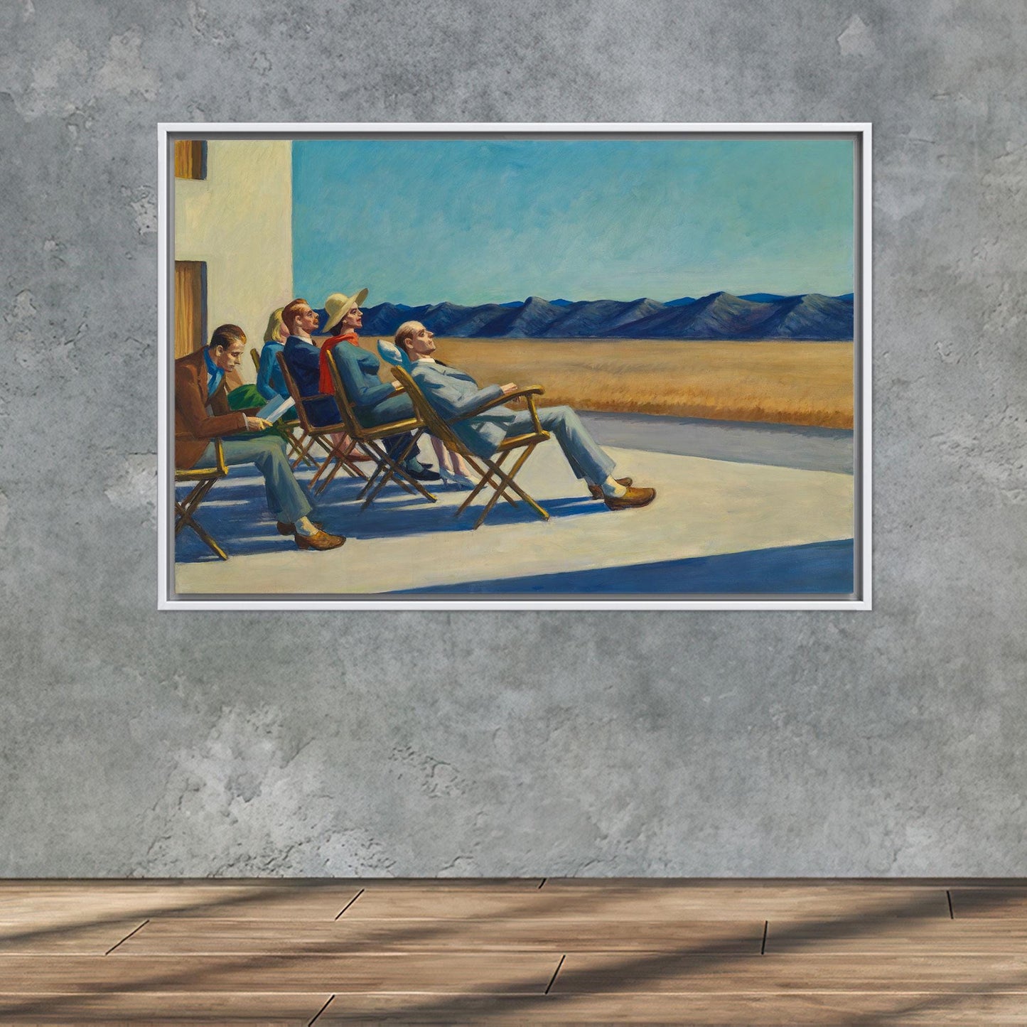 Edward Hopper Style Blue Sky Canvas Print