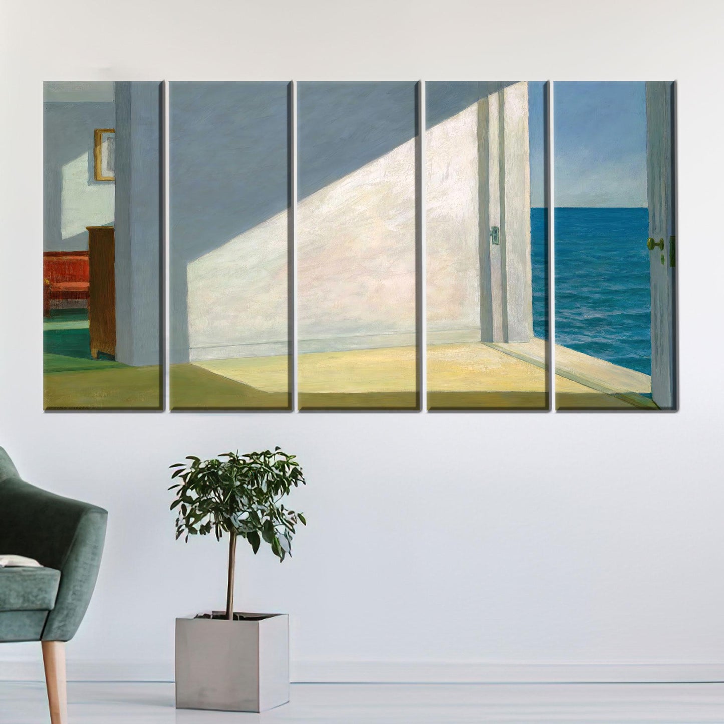 Edward Hopper Style Open Door Canvas Print