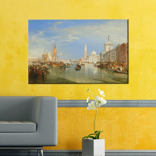 Joseph Turner Art Canvas: Venice Decor with Porch of Madonna della Salute, Printed Wall Art