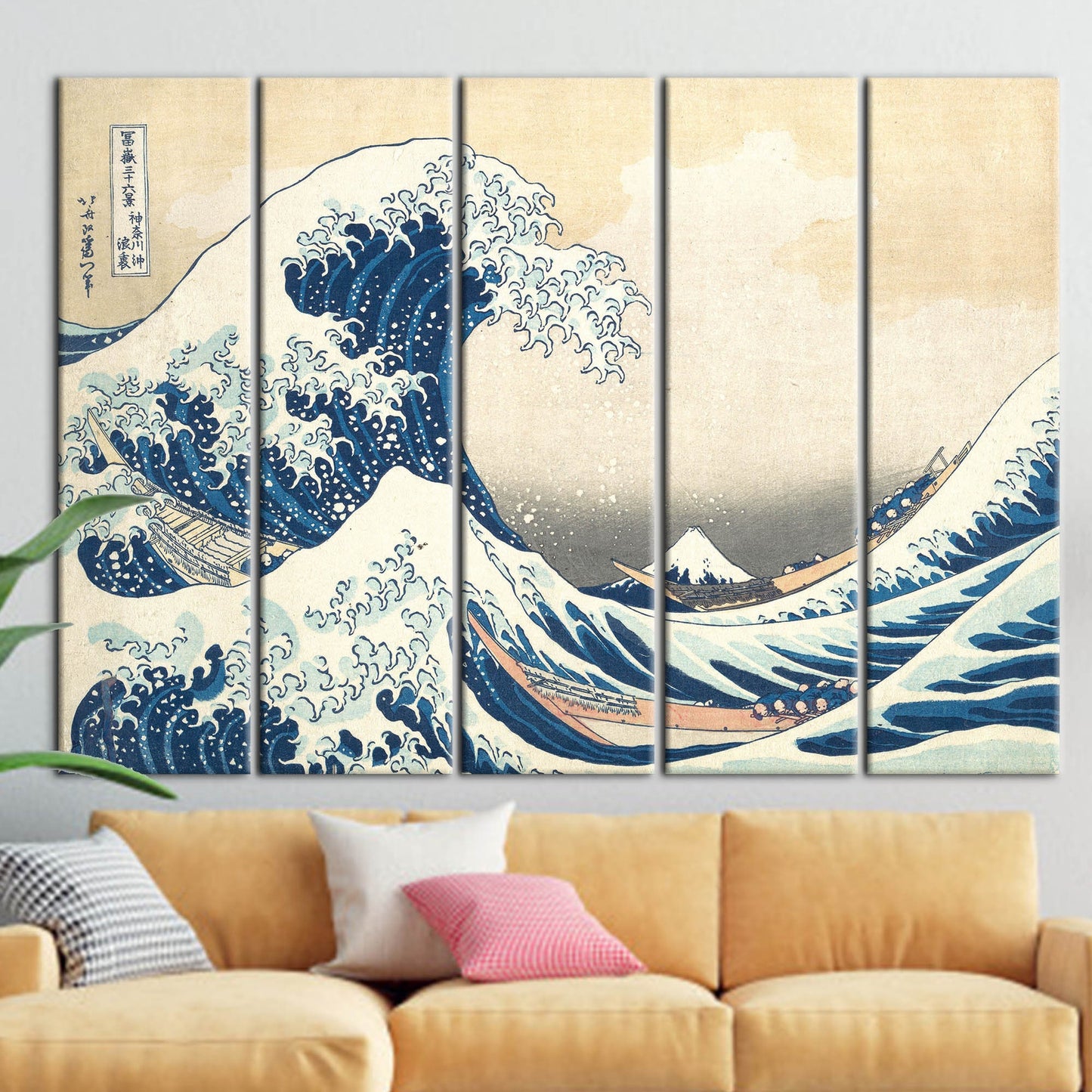 Wave Landscape Abstract Sea Japanese Canvas Print