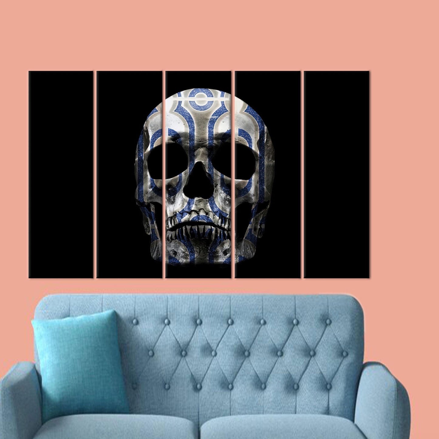 Skull Ornate Pattern Canvas Print
