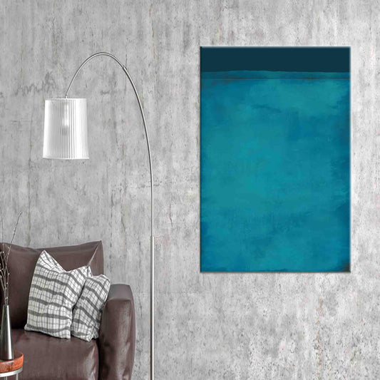 Turquoise Canvas Print - Mark Rothko Inspired Minimal Poster, Perfect Gift for Him