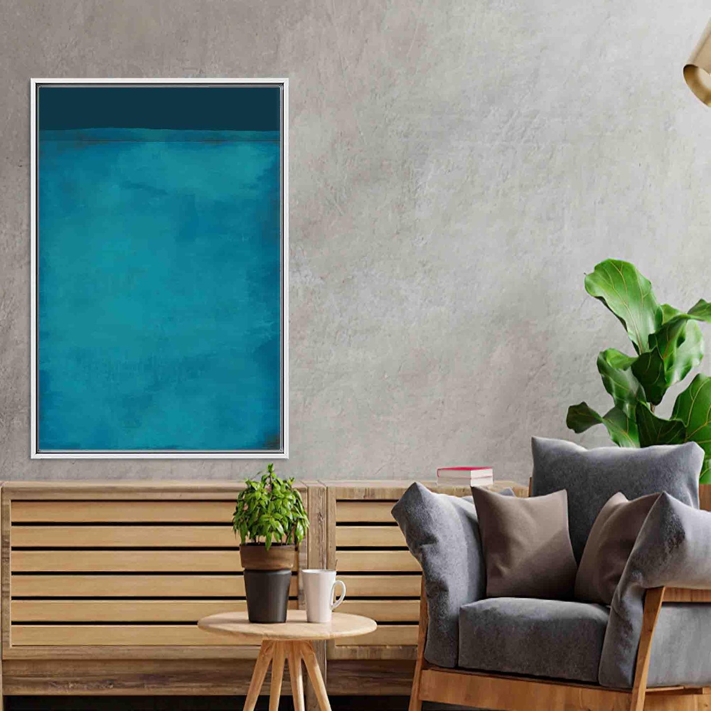 Turquoise Mark Rothko Minimal Him Canvas Print