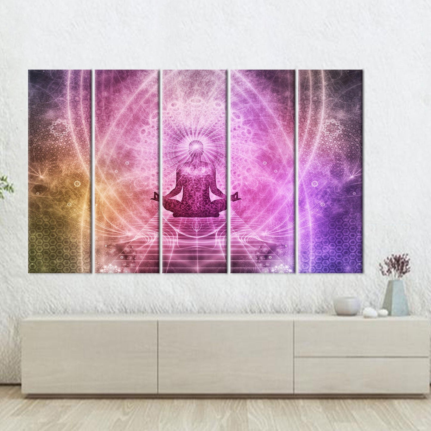 Meditation Minimalist Aura Design Canvas Print