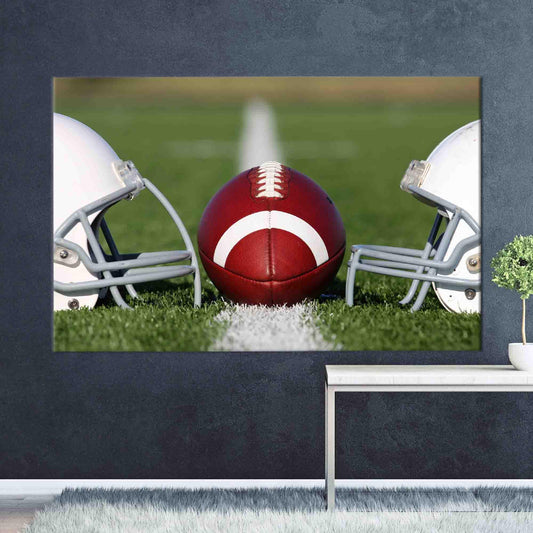 American Football Helmets 3D Canvas Print - Gym Wall Hanging, Christmas Gift