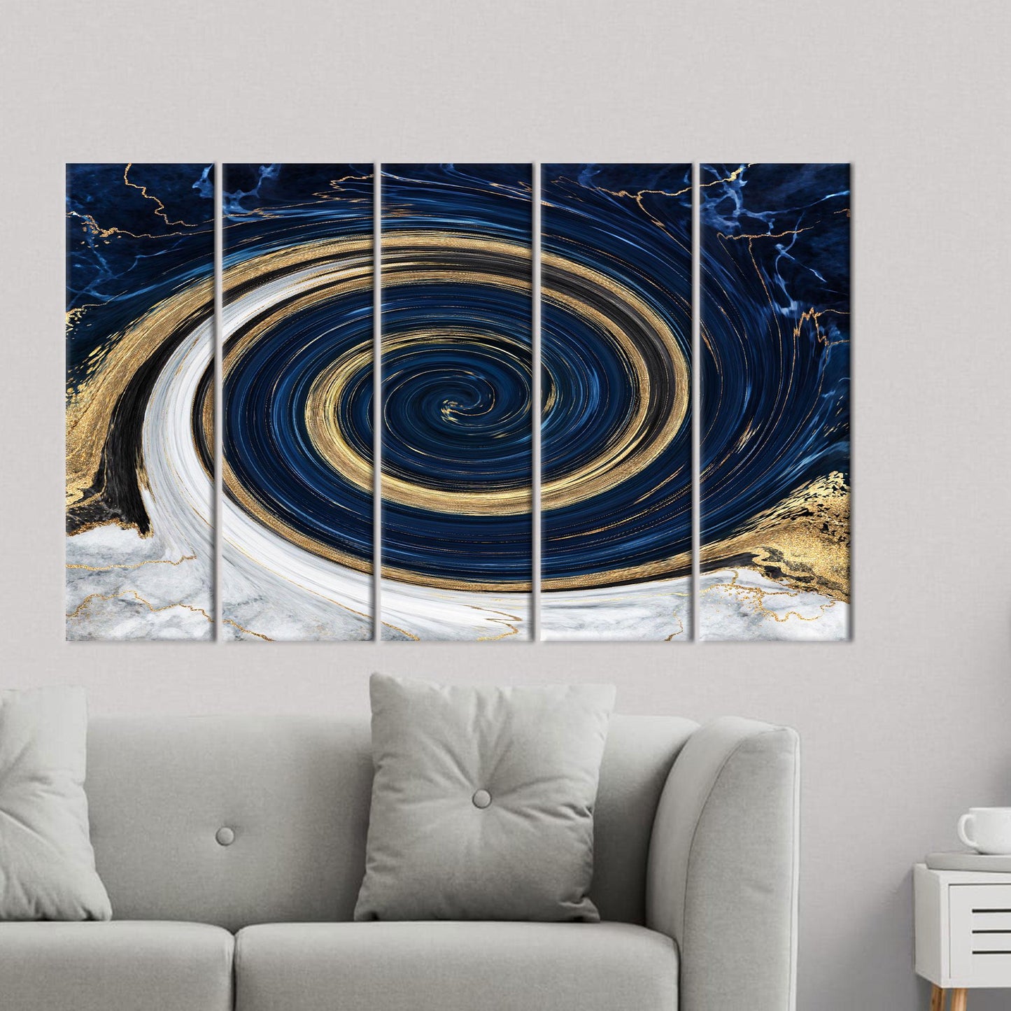 Gold Marble Artwork Canvas Print - Abstract Wall Hanging, Marble Art, Personalized Wedding Gift