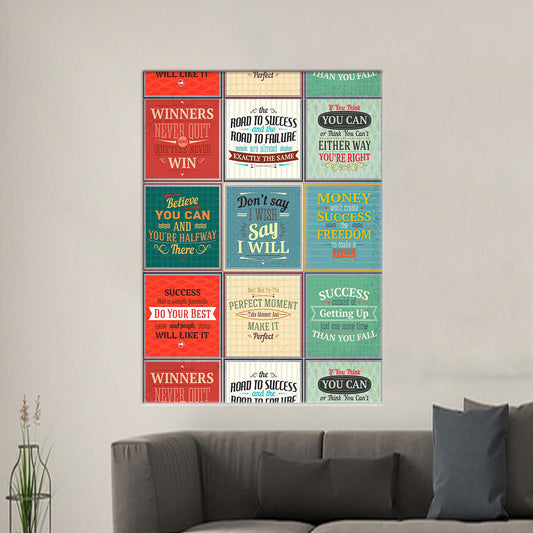 Motivational Canvas Art: Success Quotes Canvas Gift for Wall Art Prints