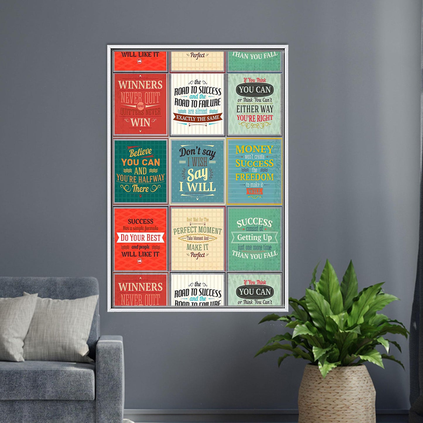 Success Quotes Canvas Print