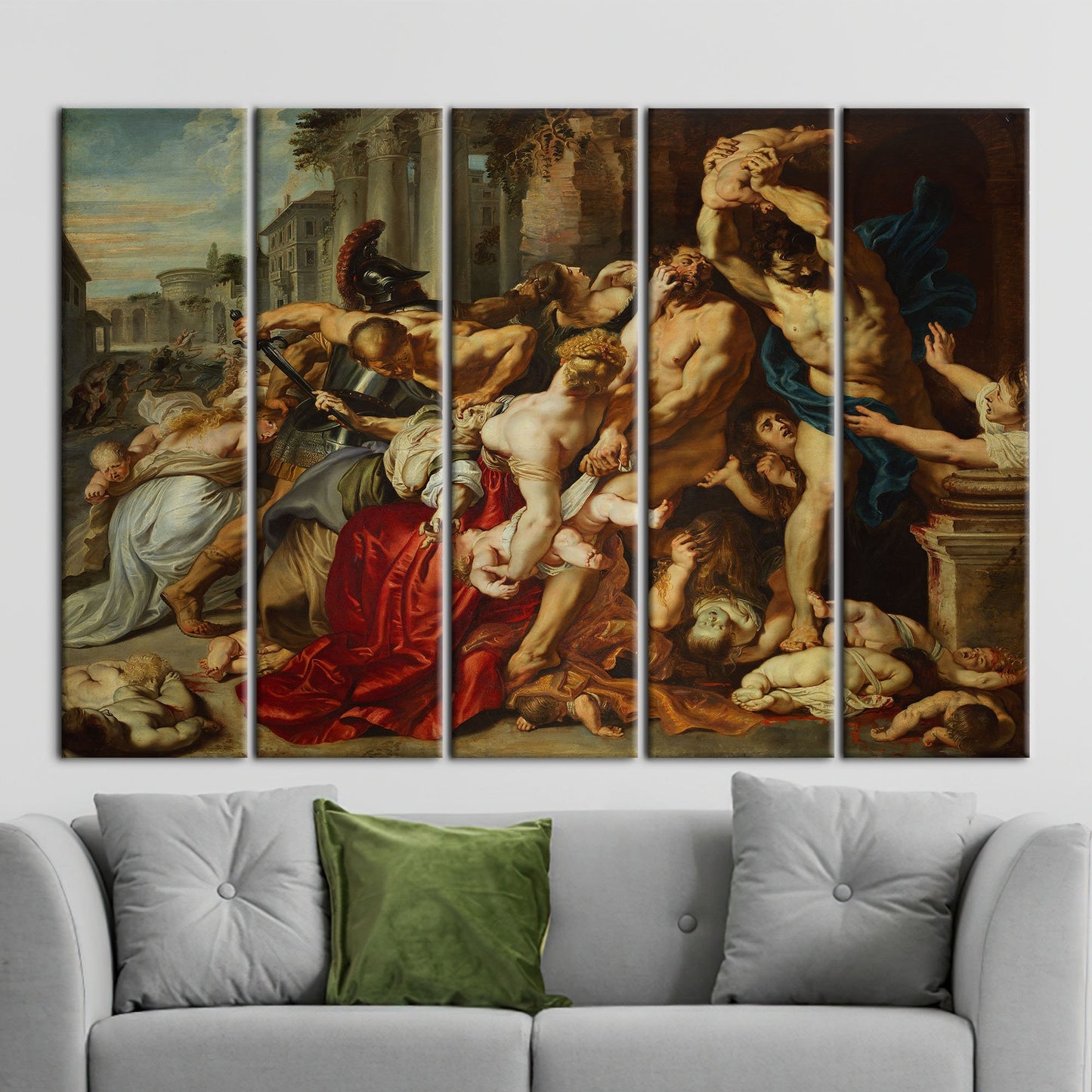 Vintage Massacre Innocents Baroque Oil Canvas Print