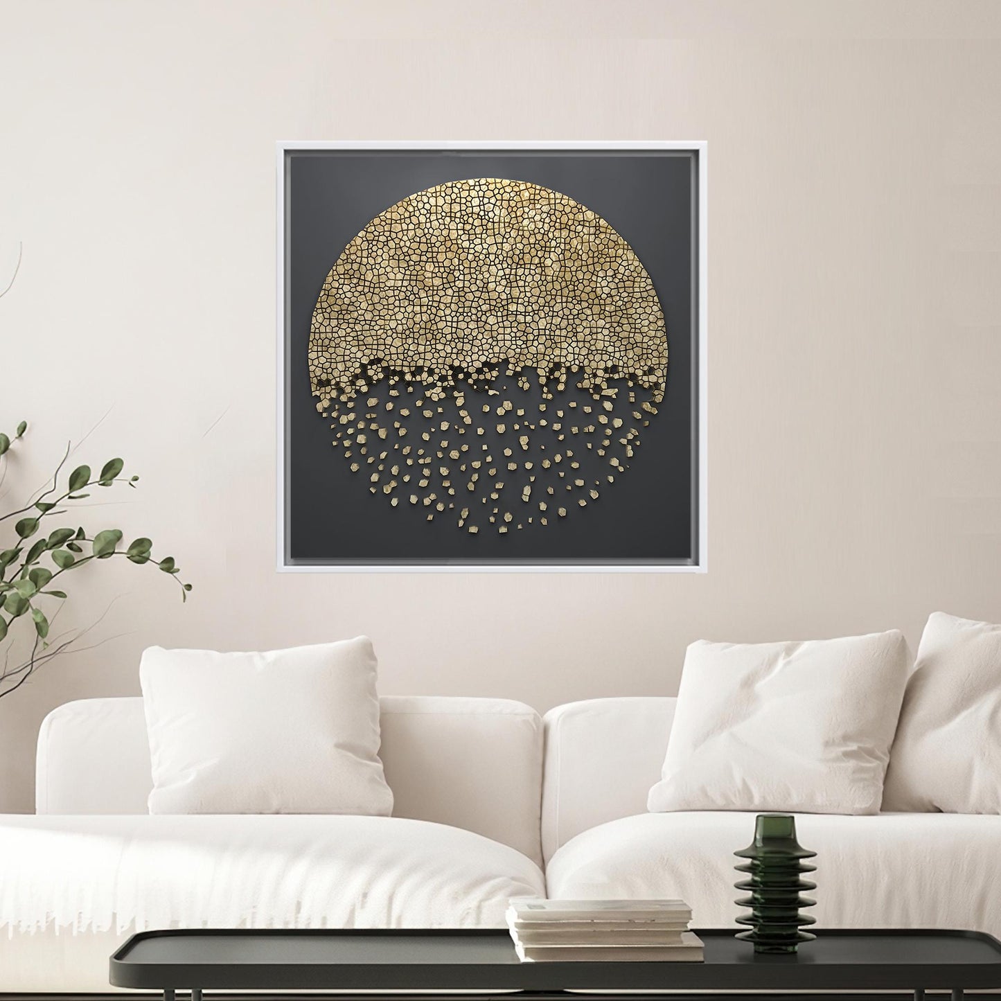 Black 3D Grandma Abstract Canvas Print