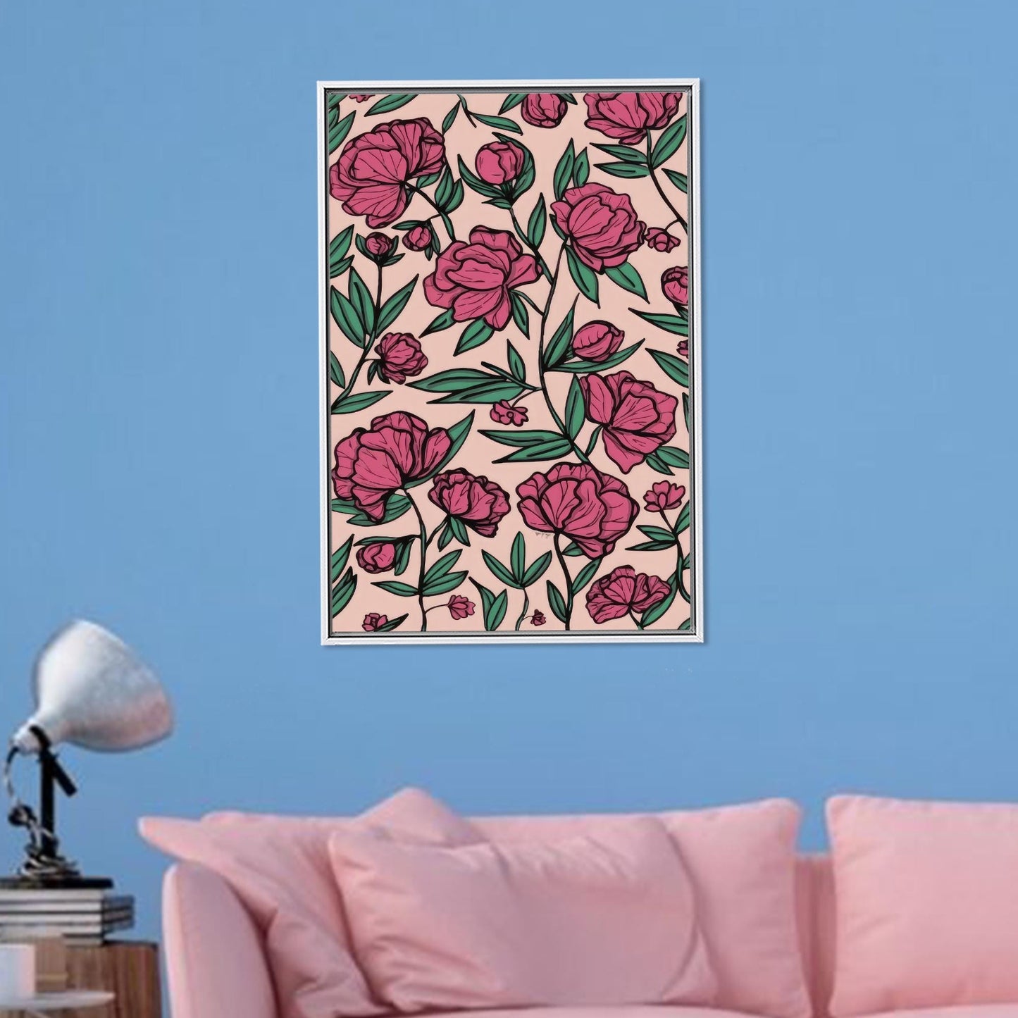 Floral Rose Bohemian Canvas Print