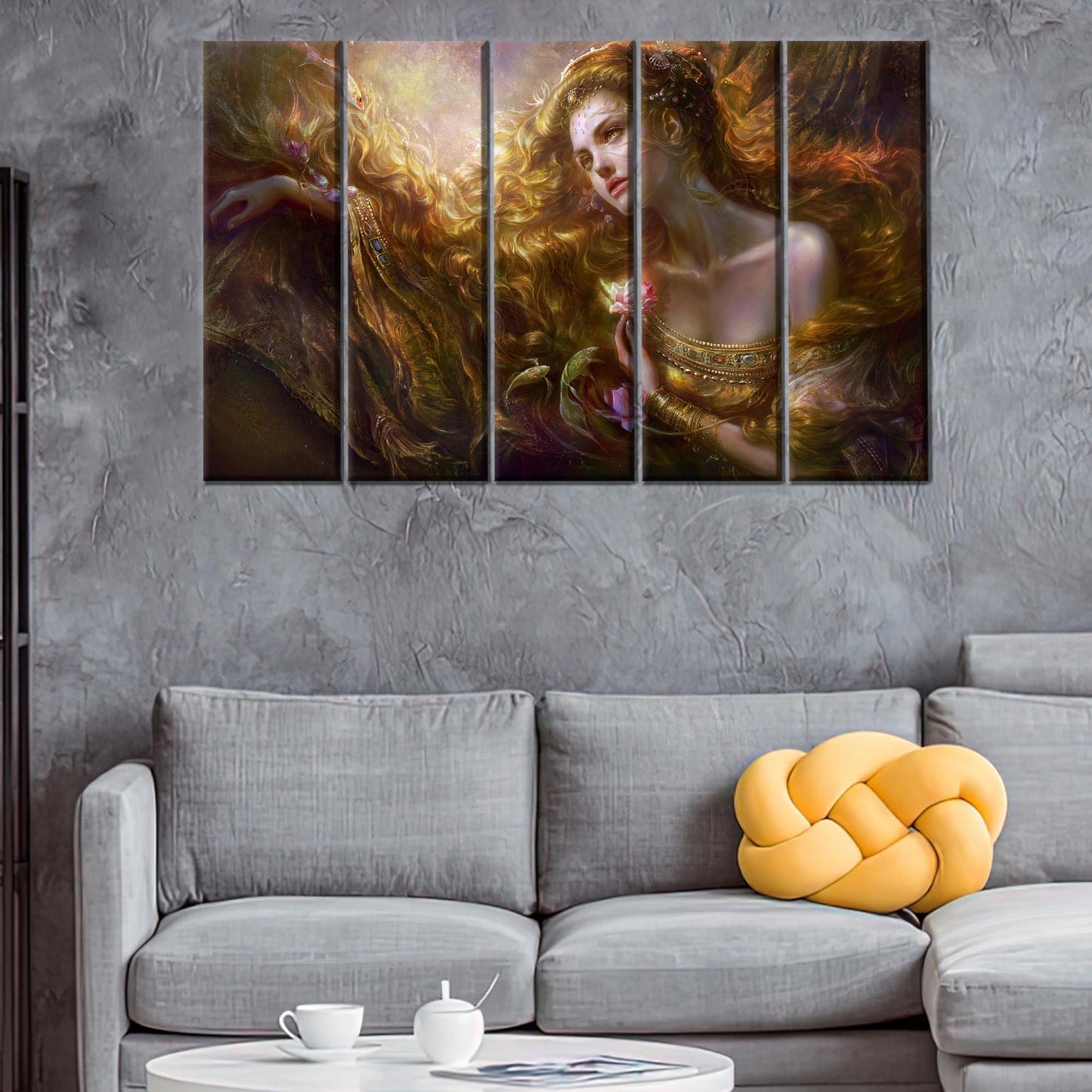 3D Mermaid Woman Baby Canvas Print