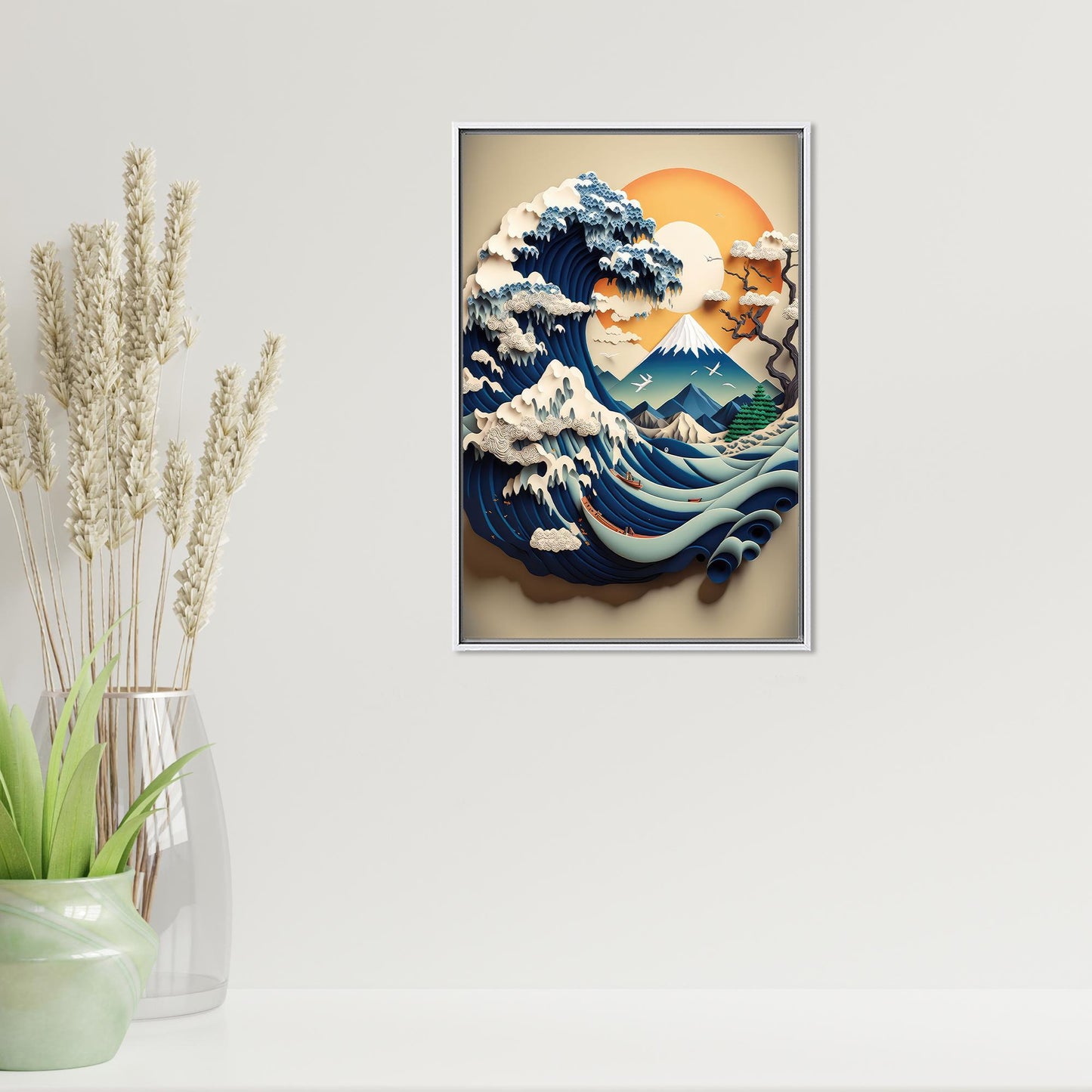 Abstract Wave Great Kanagawa Canvas Print