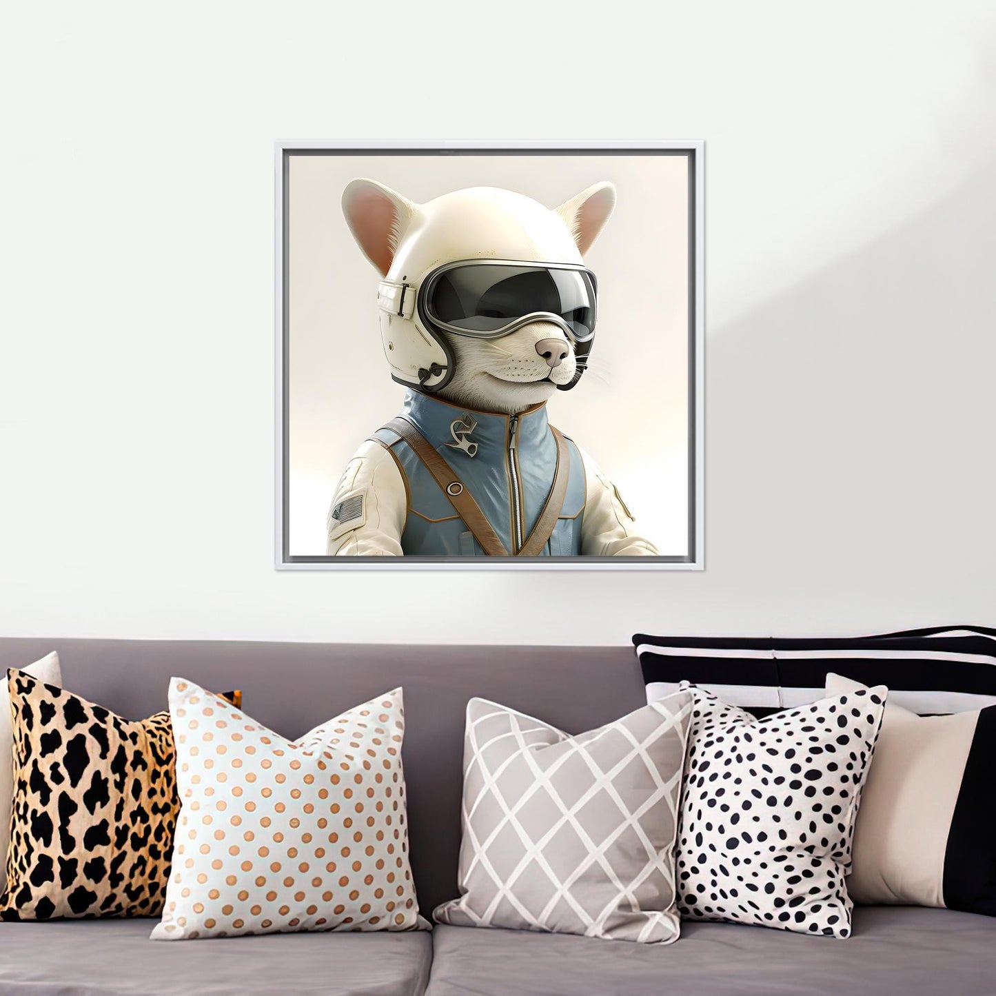 Lovely Cat 3D Abstract Canvas Print
