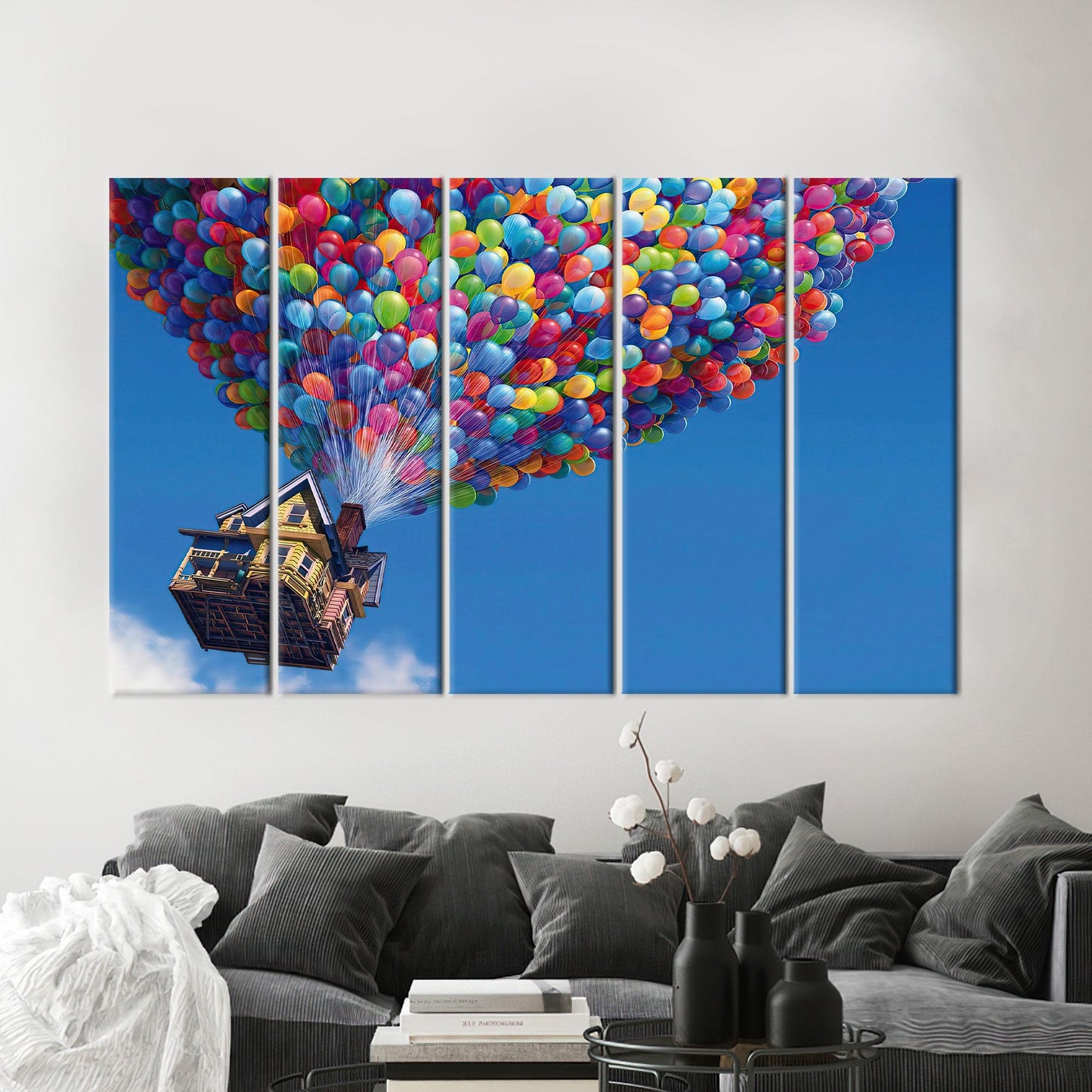 Disney Up Colorful Balloons Air Canvas Print