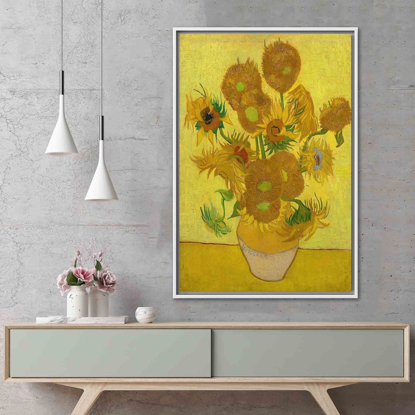 Sunflowers Van Gogh Flower Canvas Print