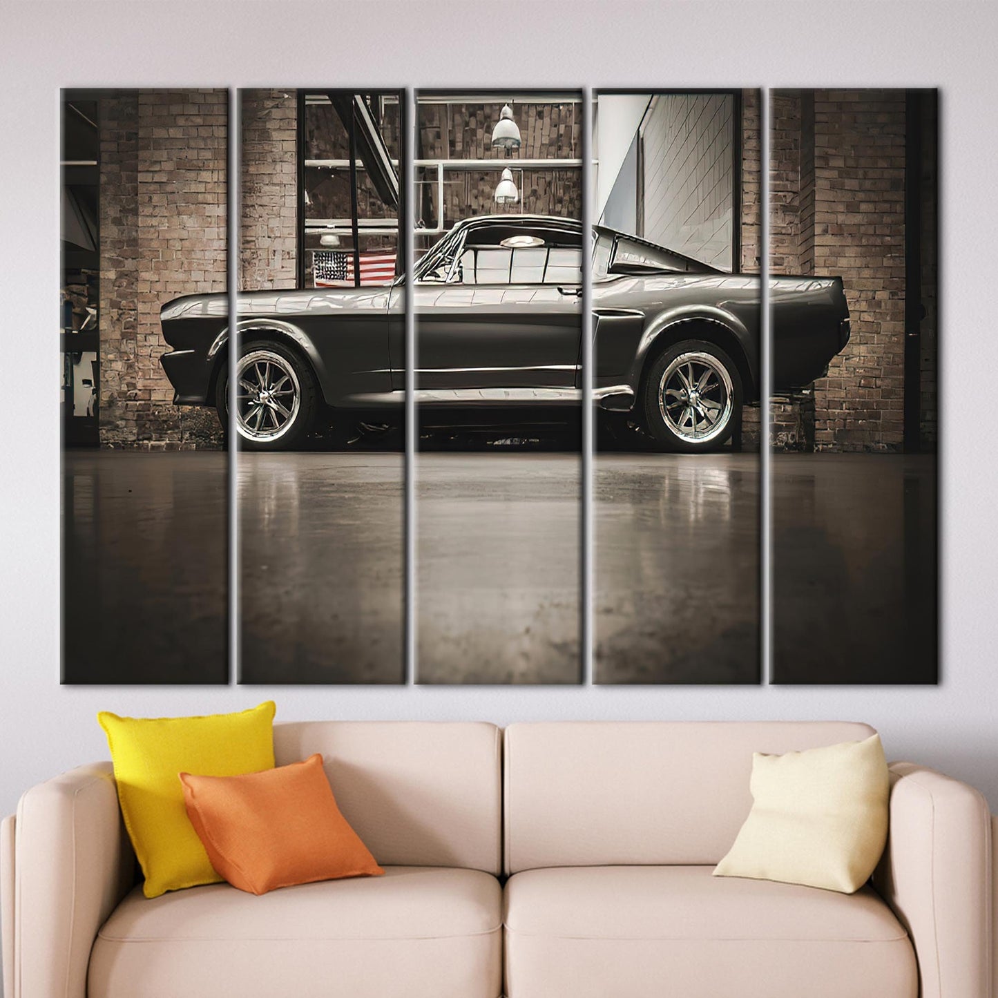 Vintage Ford Mustang Classic Car Canvas Print