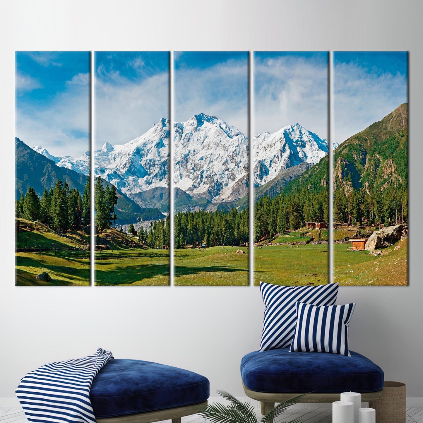 Nanga Parbat and Fairy Meadows Canvas Print