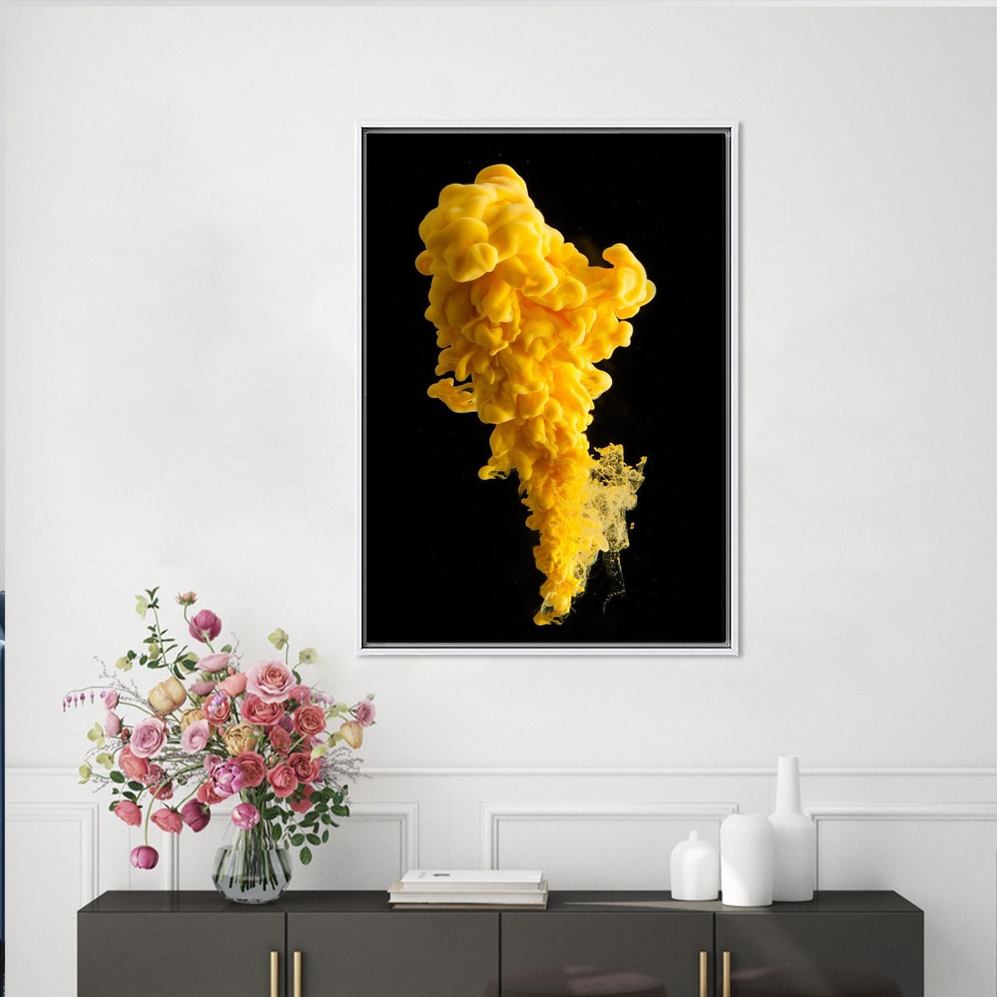 Yellow Abstract 3D Canvas Print