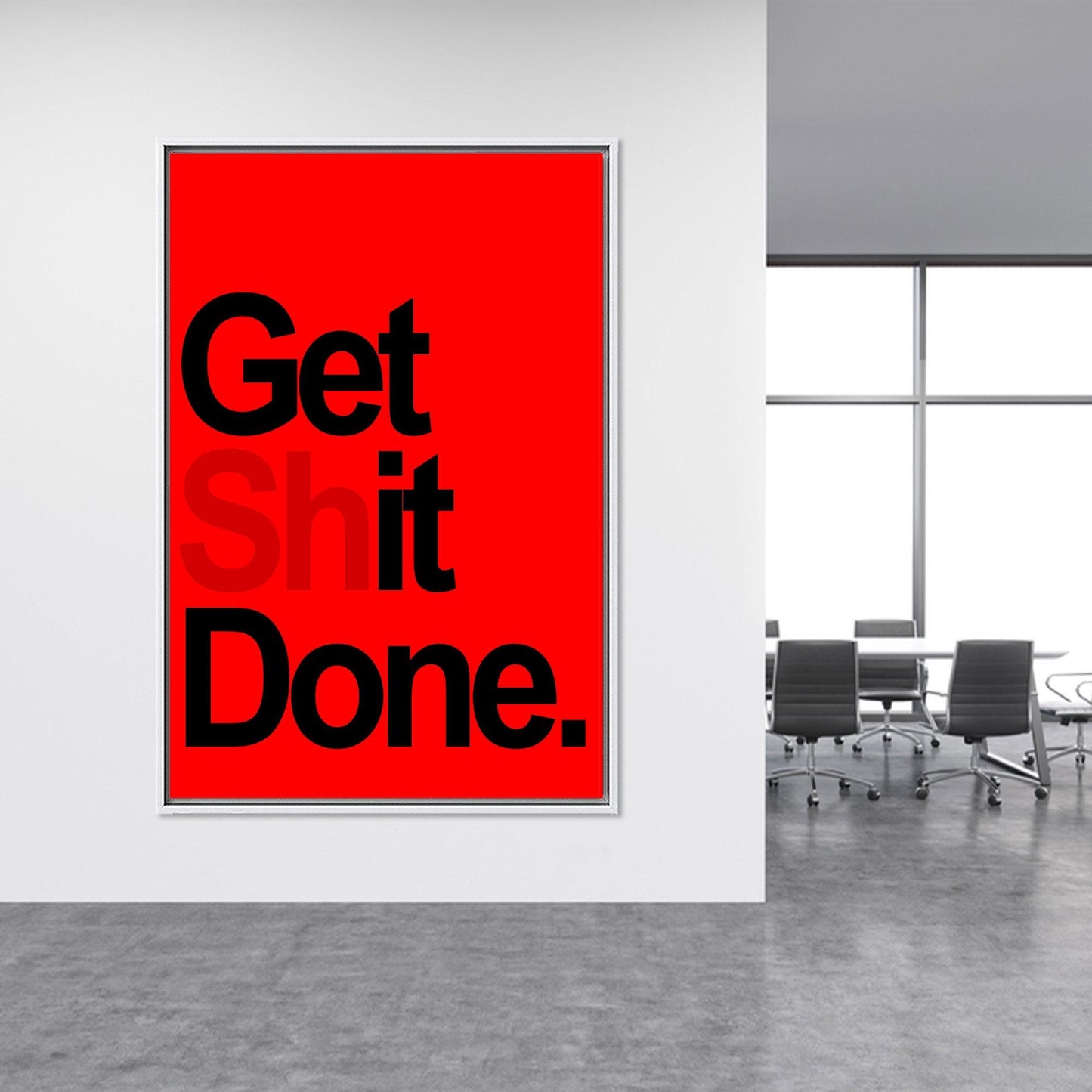 Red Get Shit Done Positive Canvas Print