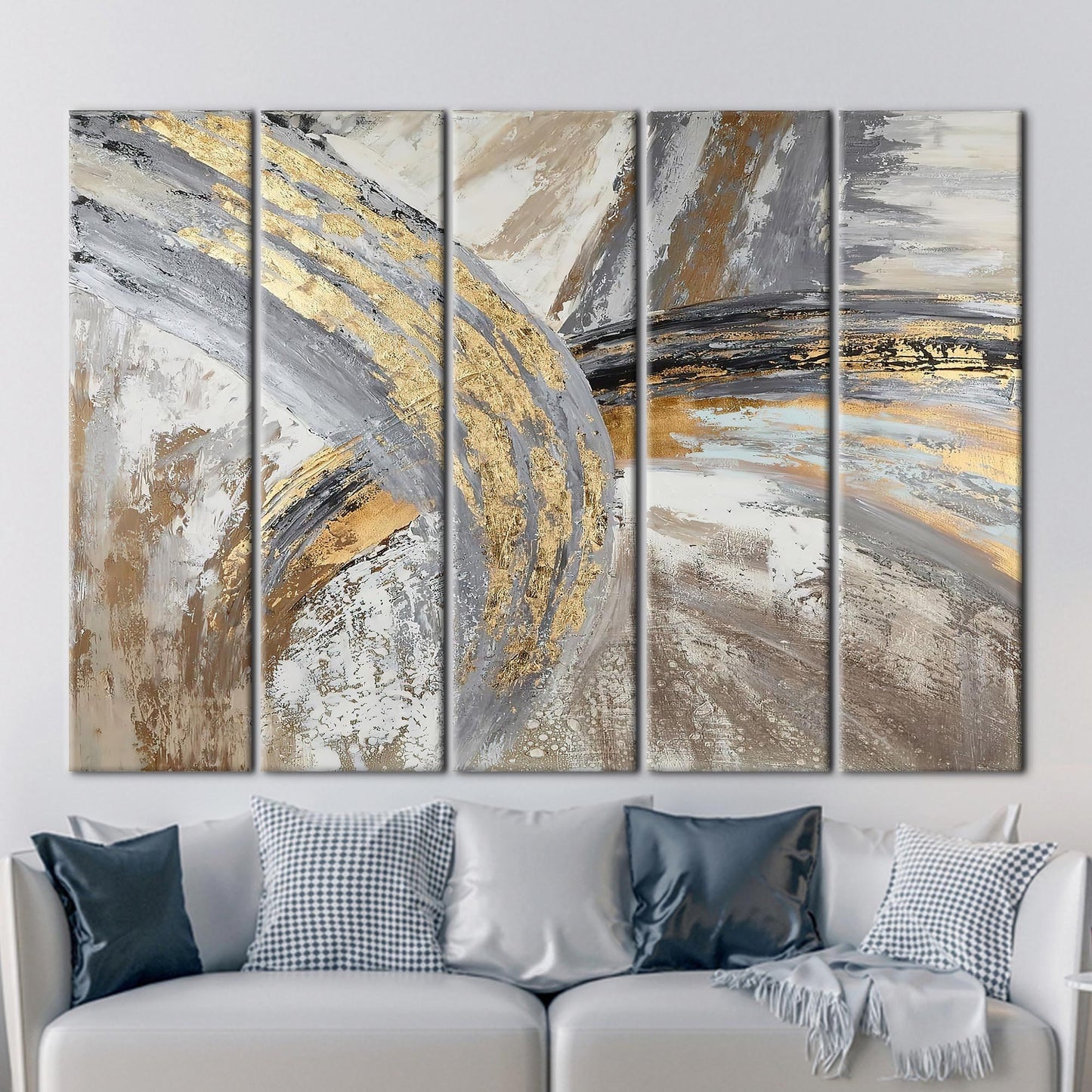Gold Abstract Golden Marble Canvas Print