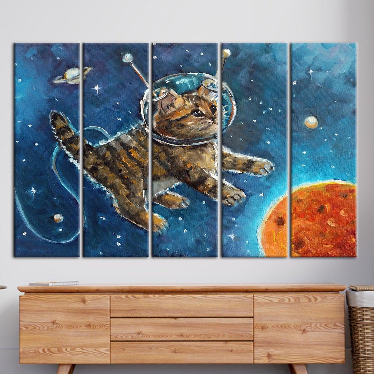 Astronaut Cat Kids' Canvas Print