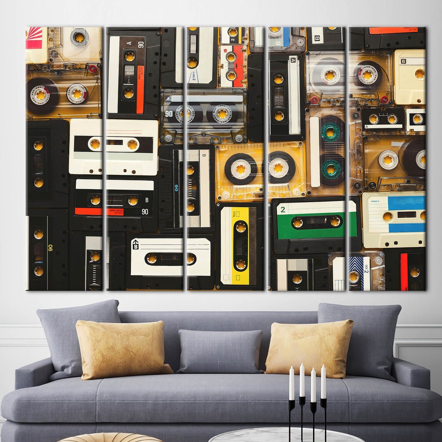 Vintage Cassette Retro Music Tapes Canvas Print