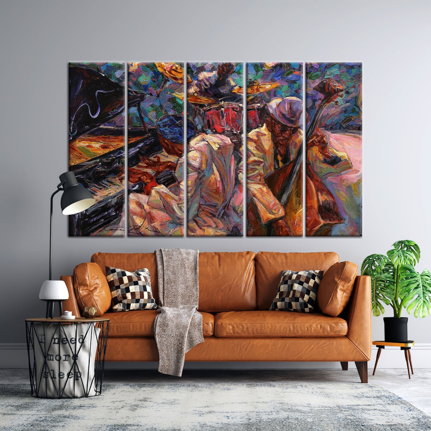 African Ethnic Abstract Jazz Music Canvas Print