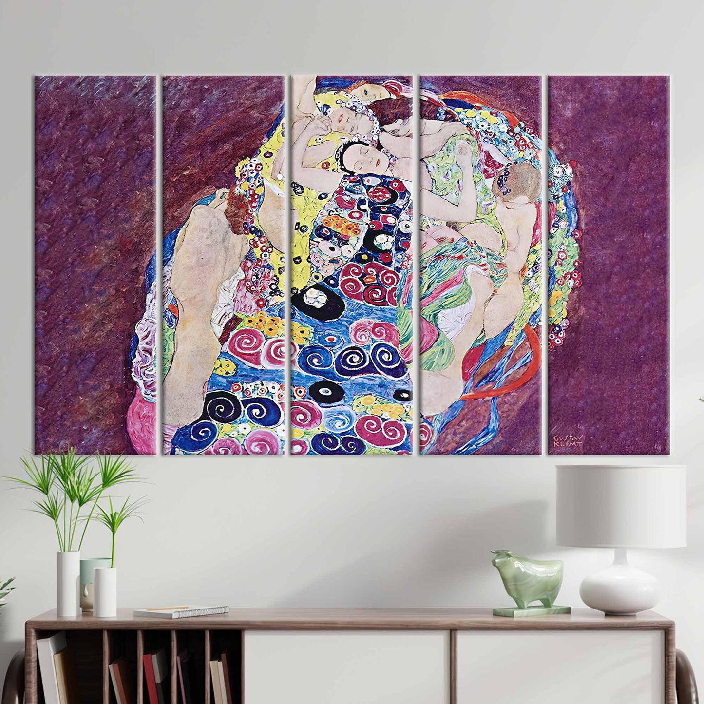 Vintage Klimt Virgin Canvas Print