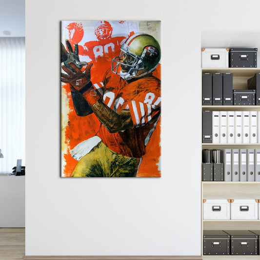 Jerry Rice American Sports Art Gym Printed Canvas - Famous Motivational Poster