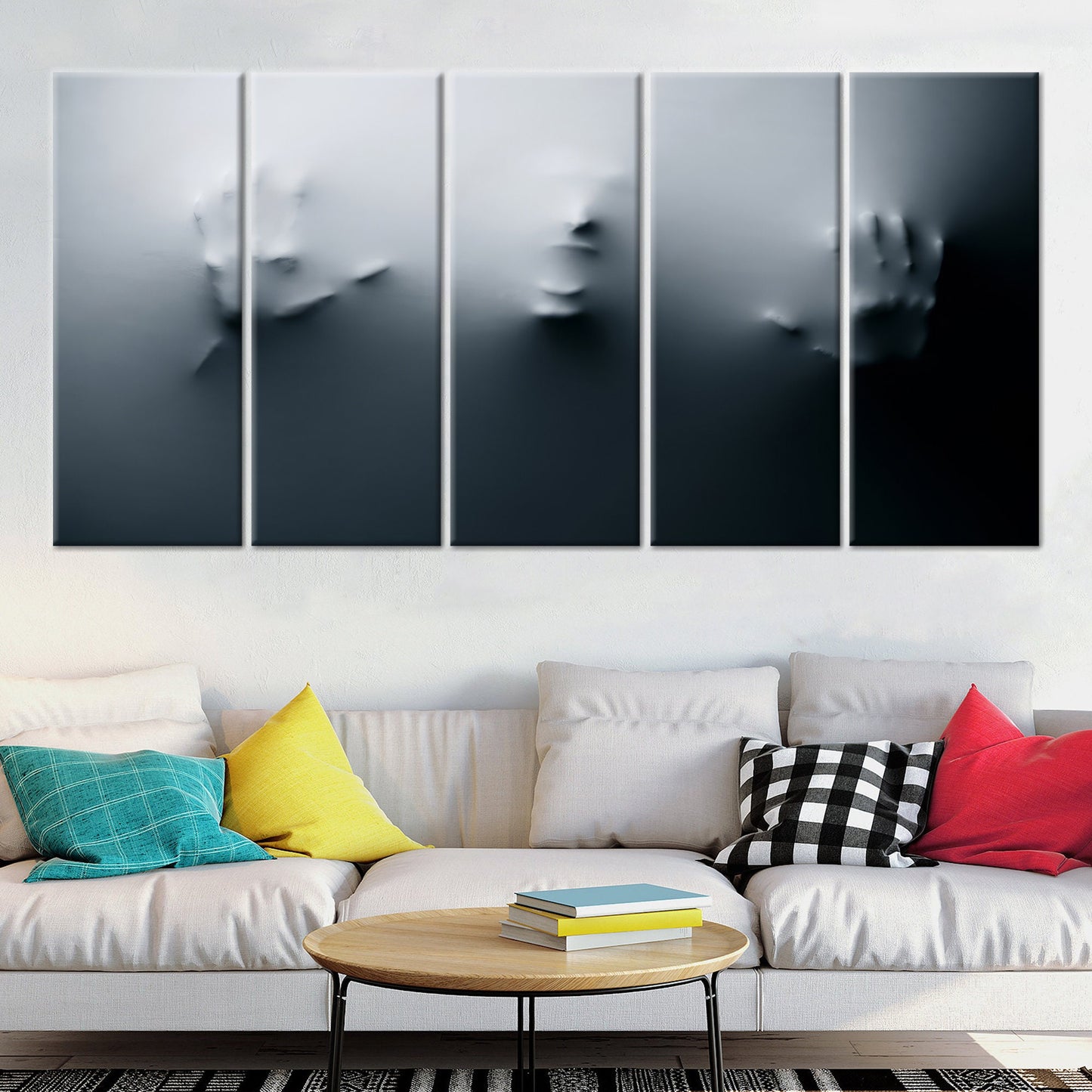 Gray Screaming Man Canvas Print