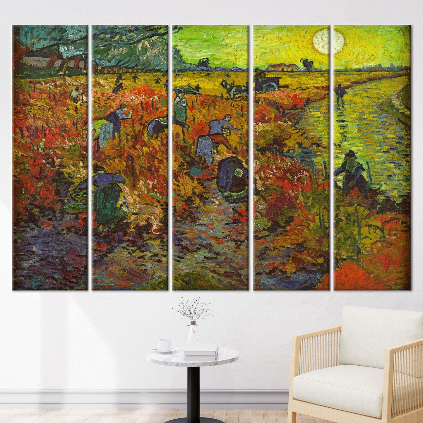 Van Gogh Red Vineyard Nature Canvas Print