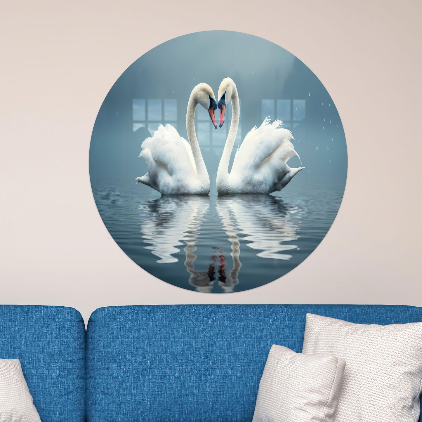 Swans Love Teacher Glass Wall Art