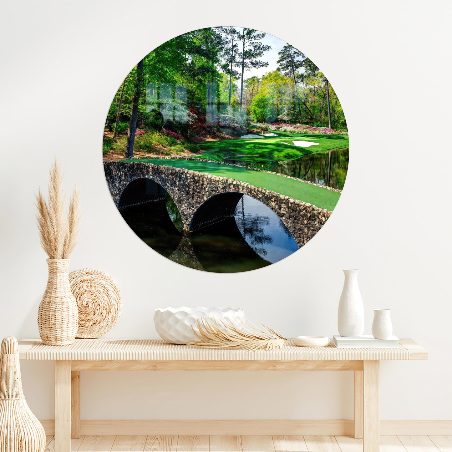 Tree Design Baby Girl Glass Wall Art