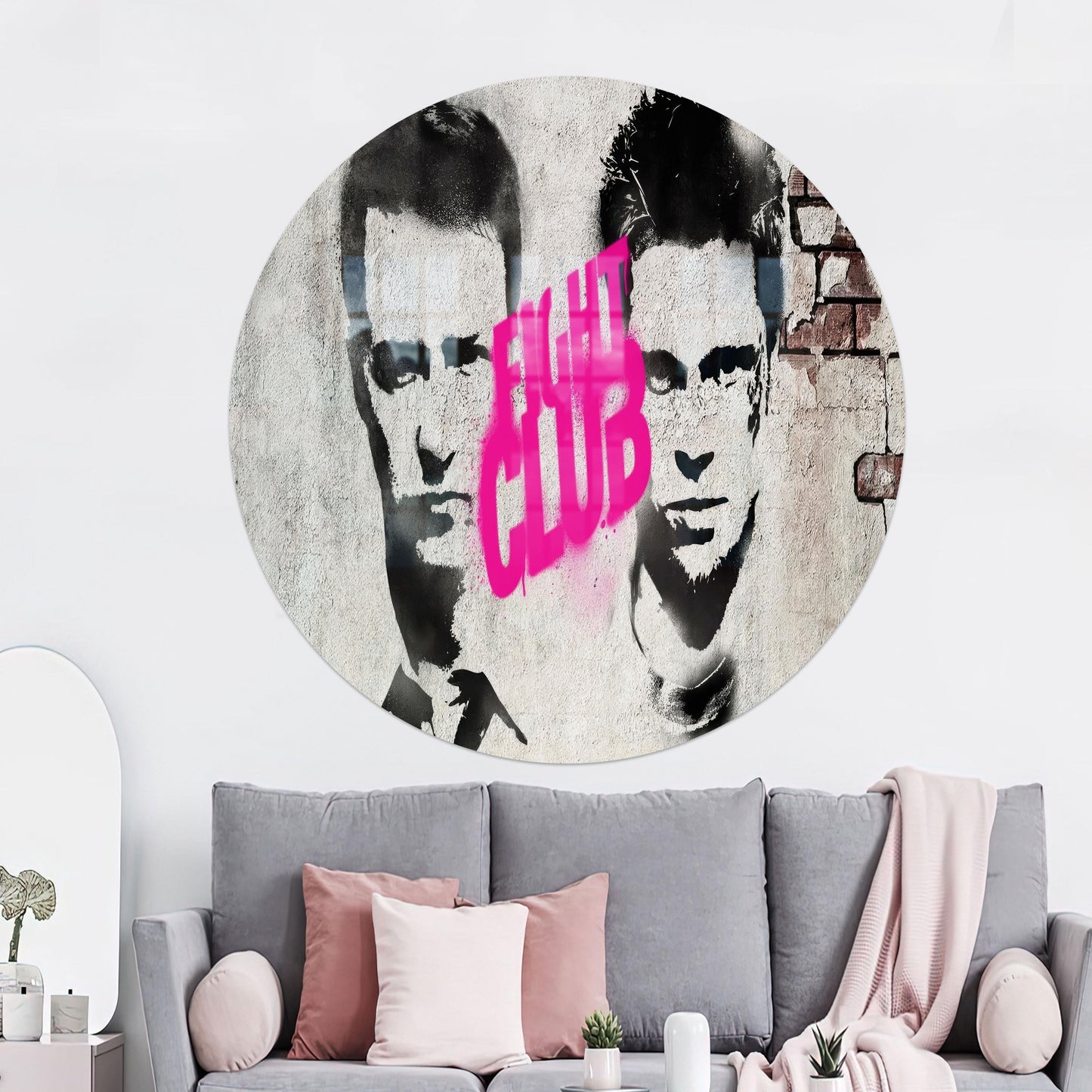 Minimalist Graffiti Glass Wall Art
