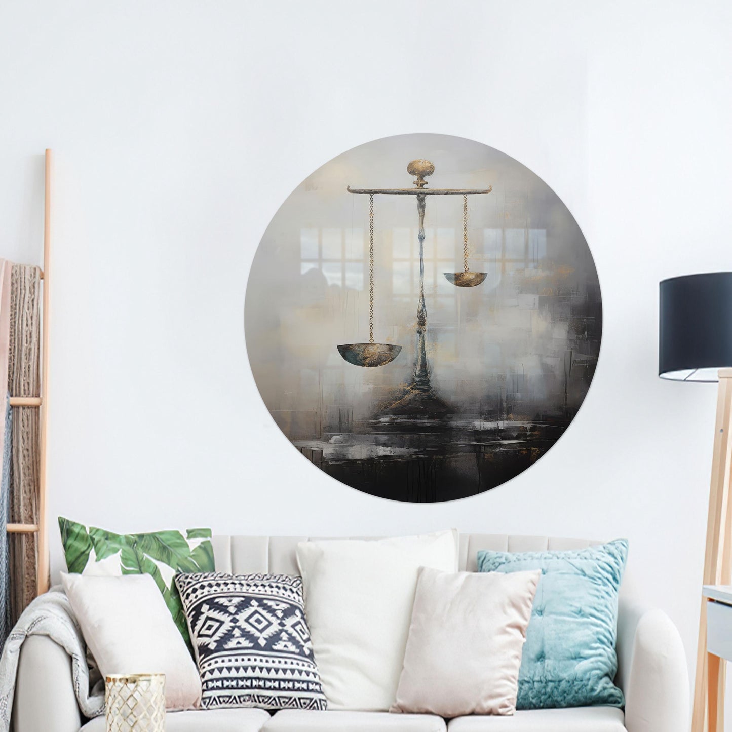 Unbalanced Scales Glass Wall Art