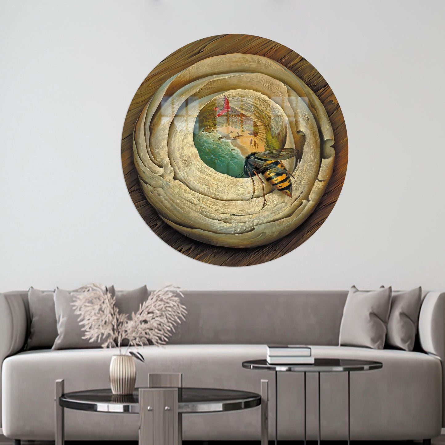 Vladimir Kush Bee Surreal Glass Wall Art