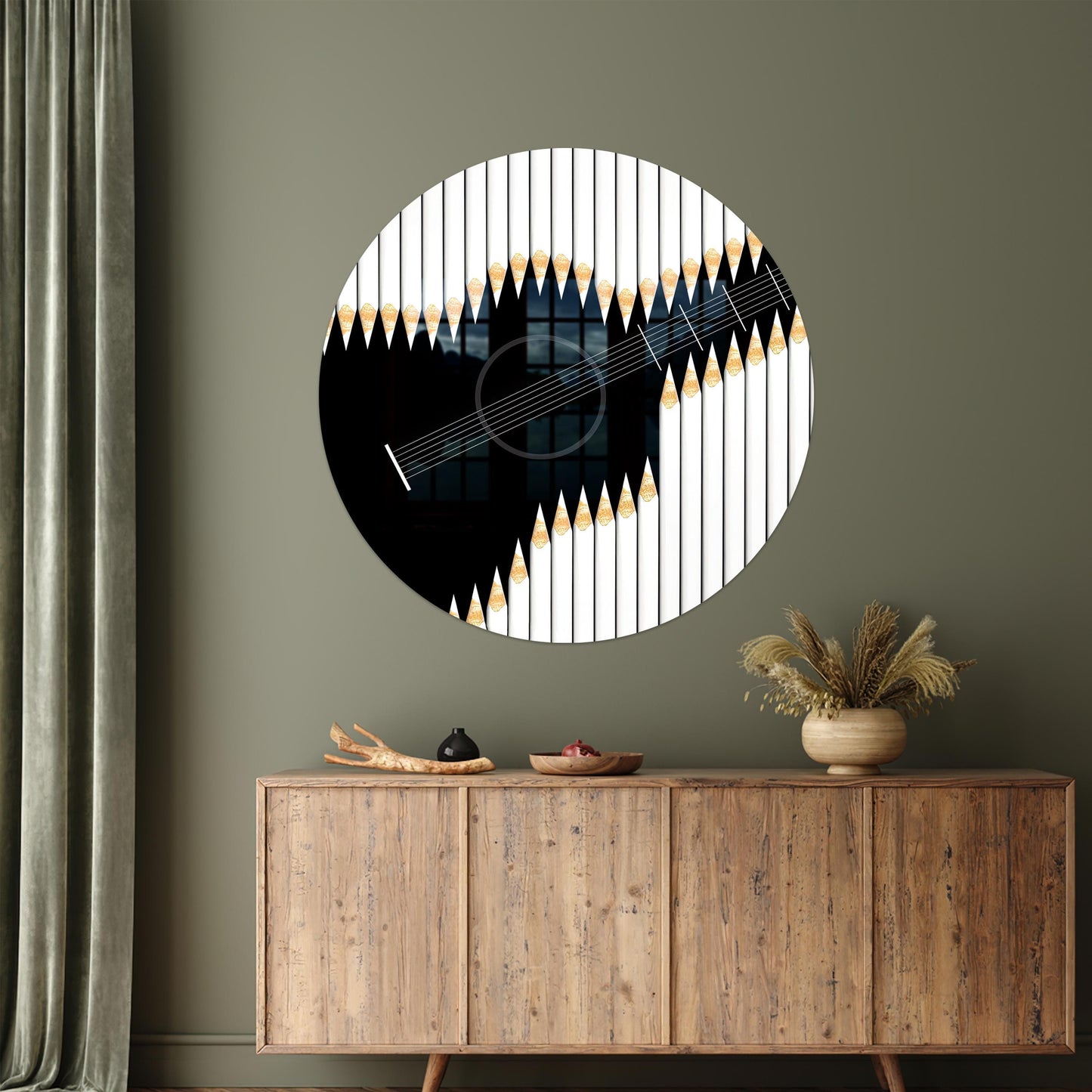 Guitar Music Lovers Glass Wall Art