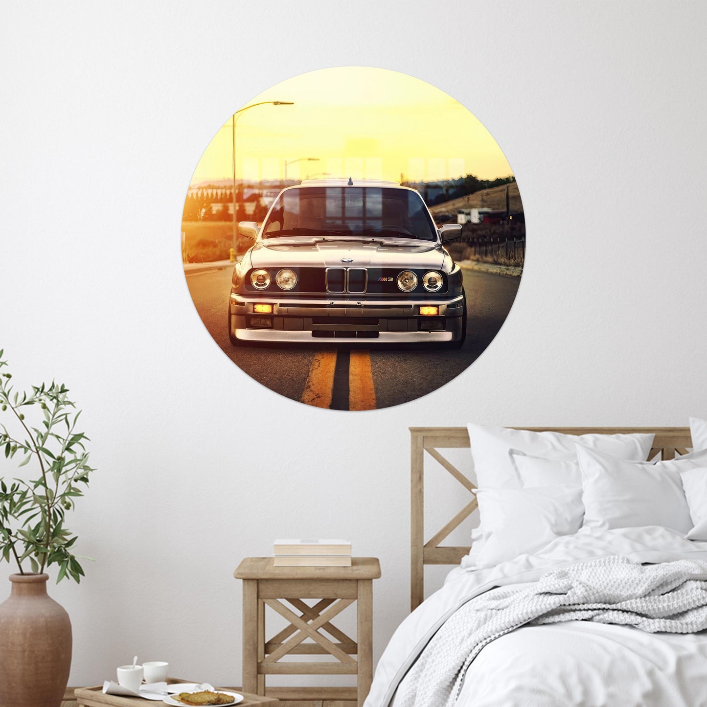 Car Lovers Boy Glass Wall Art