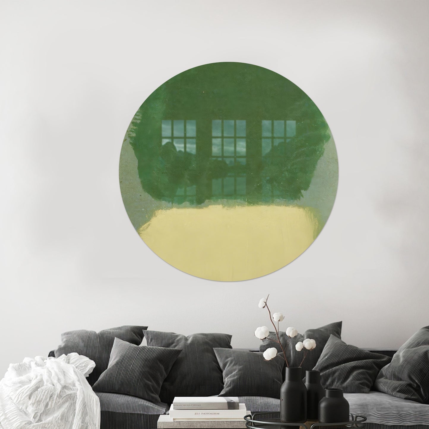 Green Mark Rothko Style Glass Wall Art