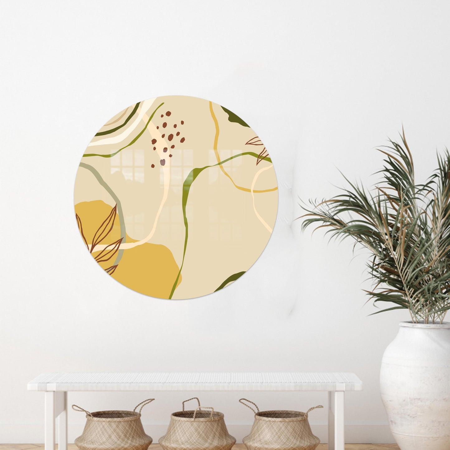 Botanical Minimalist Teacher Glass Wall Art