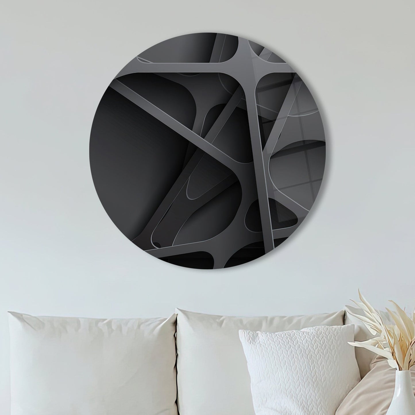 Black Glass Wall Art