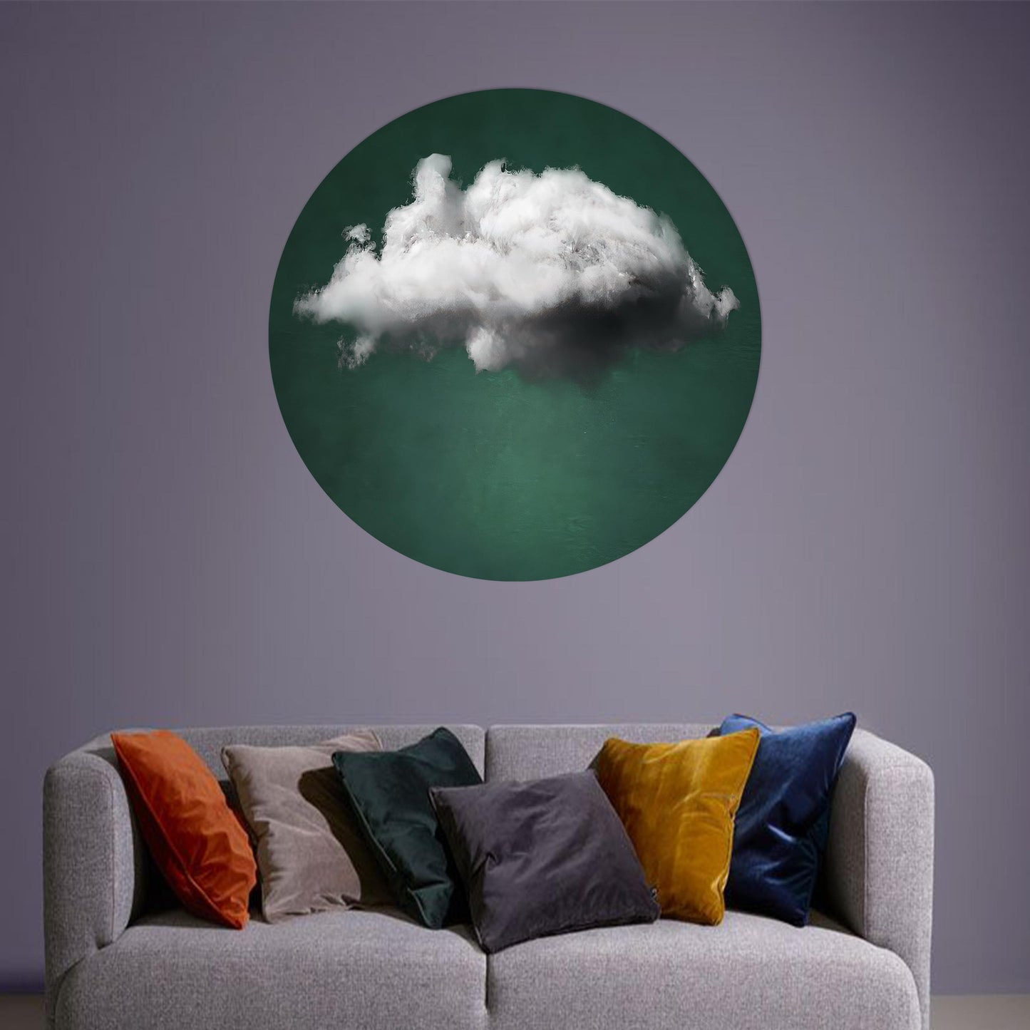 Cloud Minimalist Christmas Glass Wall Art