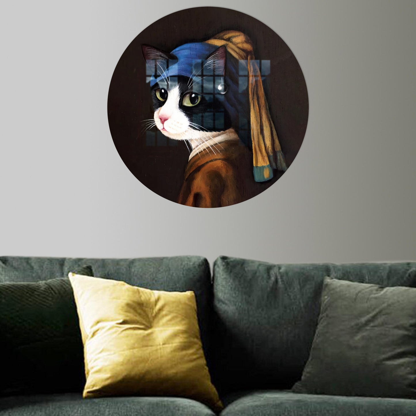 Cat Glass Wall Art
